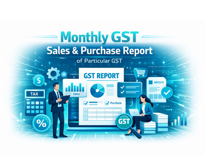 Monthly Gst Sales Purchase Report of Particular Gst