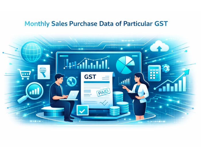 Monthly Sales Purchase Data of Particular Gst
