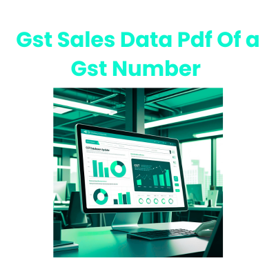 Gst Sales Data Pdf Of a Gst Number